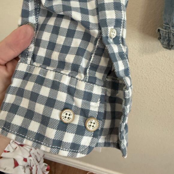 Upcycled Denim Trucker Jacket by Pepsi w/KISS Graphic & Plaid Accents Size XL - Picture 6 of 10